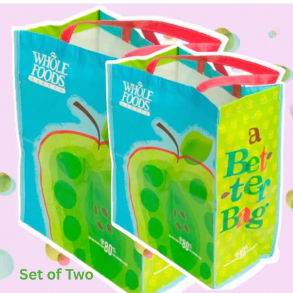 NWT Whole Foods Collectible Tote Bag - Set of Two